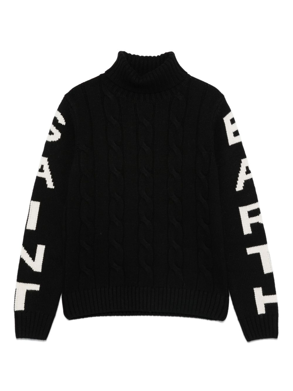 MC2 Saint Barth Kids logo嵌花毛衣 - 黑色