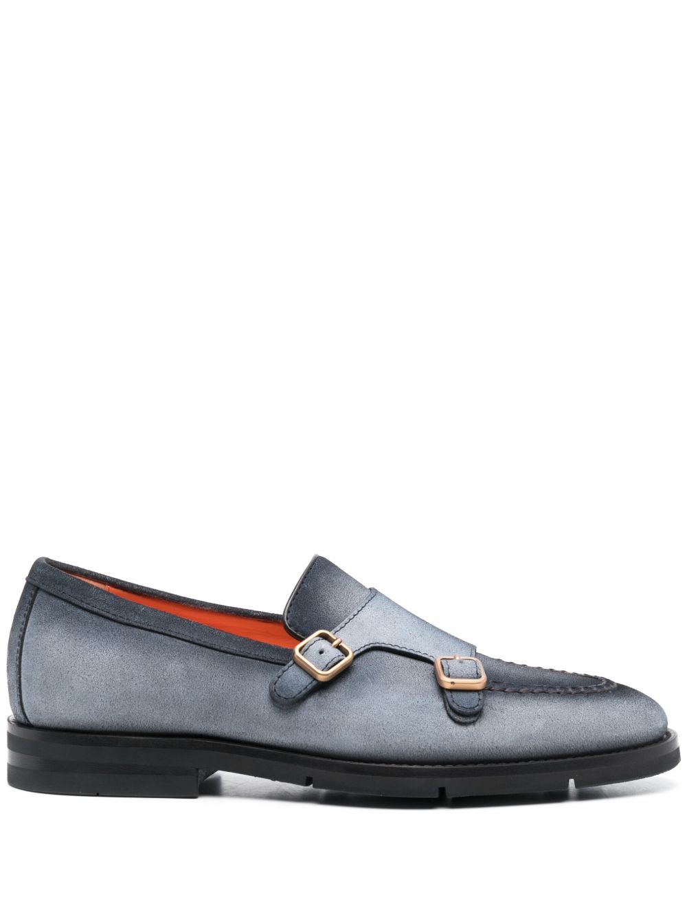 Santoni Dong 渐色效果孟克鞋 - 蓝色