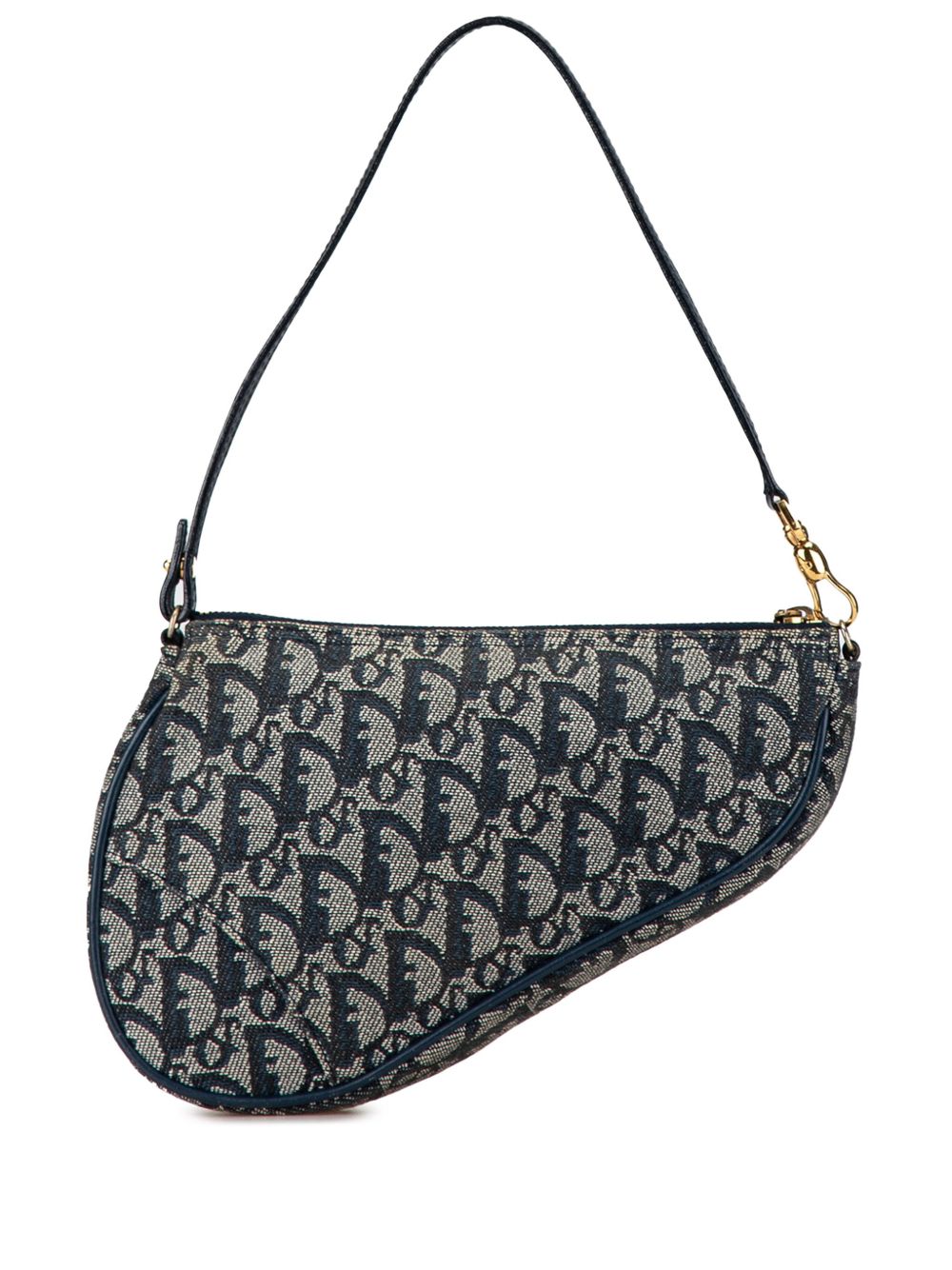 Christian Dior Pre-Owned 2000 Mini Oblique Saddle Pochette shoulder bag - 蓝色