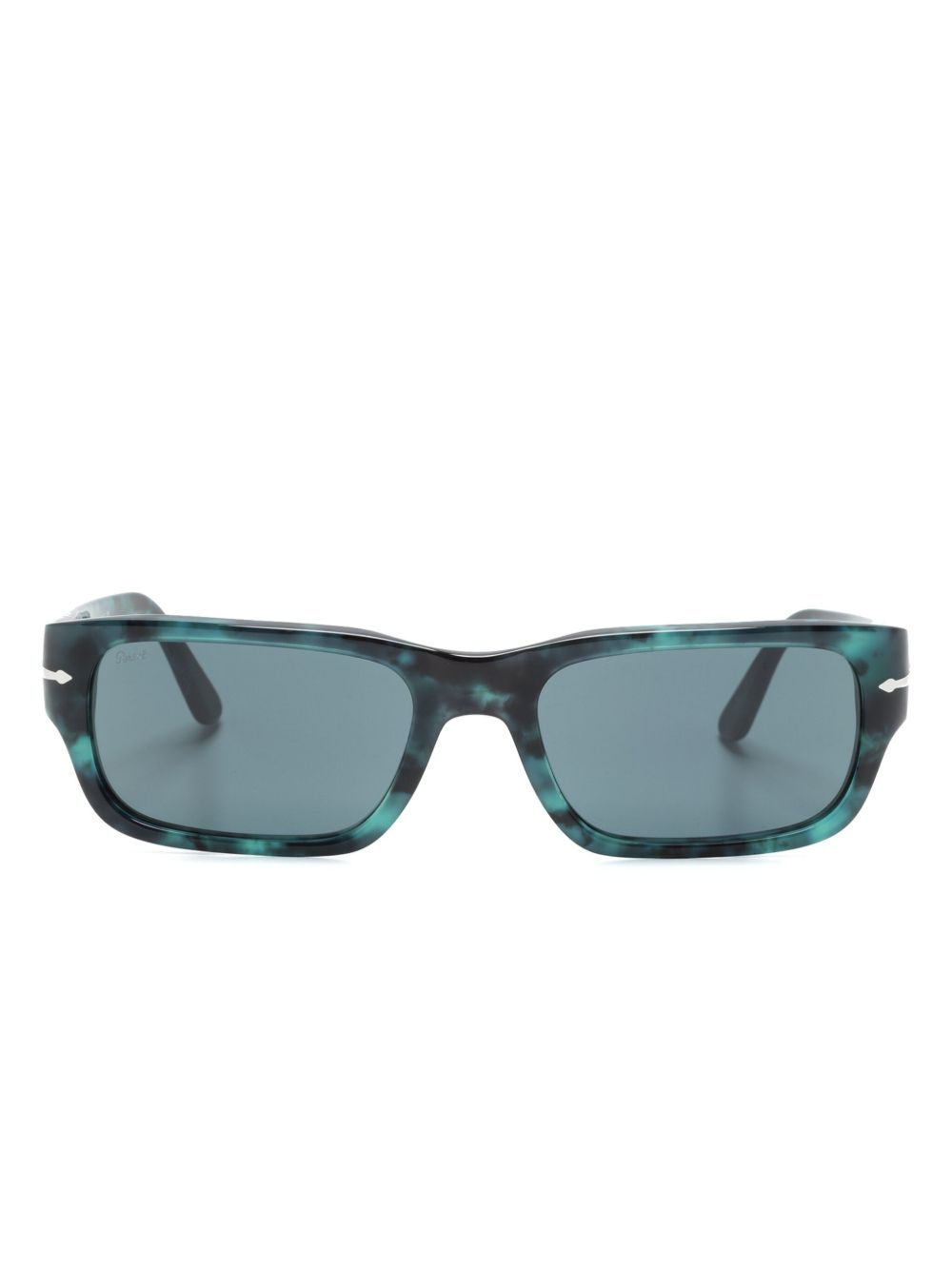 Persol Adrien 长方形镜框太阳眼镜 - 蓝色