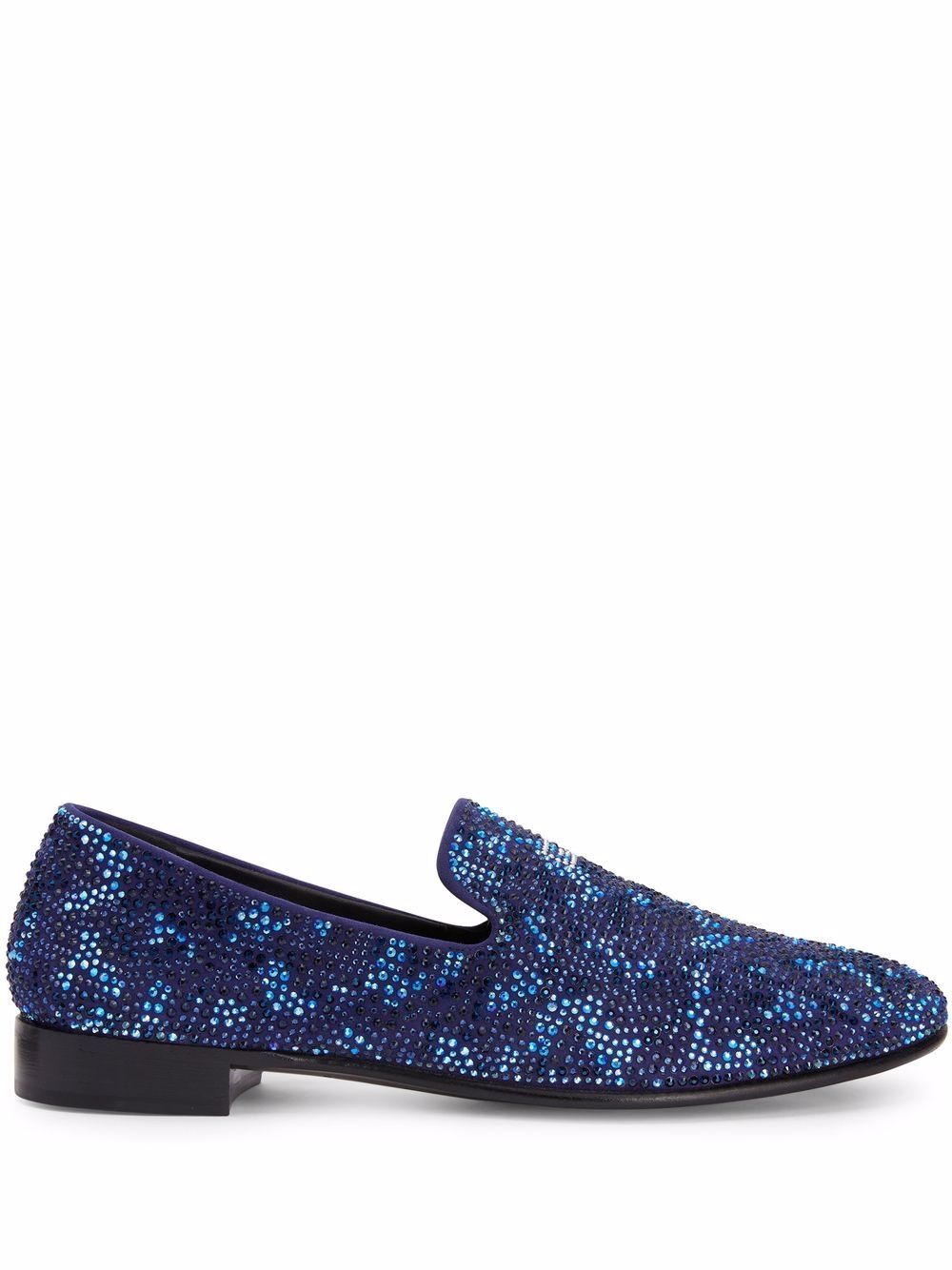 Giuseppe Zanotti Lewis 水钻乐福鞋 - 蓝色