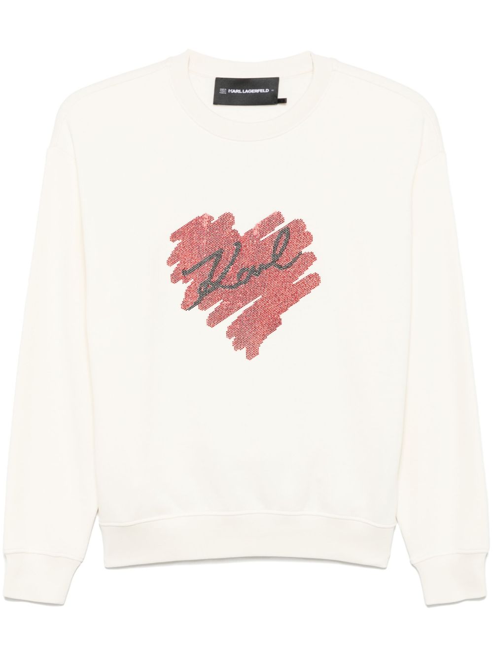 Karl Lagerfeld 晶饰logo卫衣 - 白色
