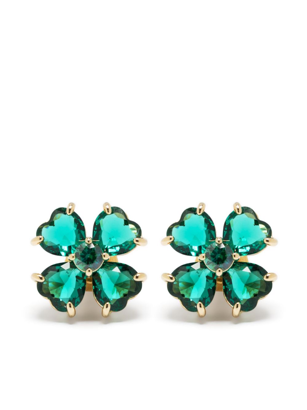 Swarovski Idyllia 四叶草耳钉 - 金色