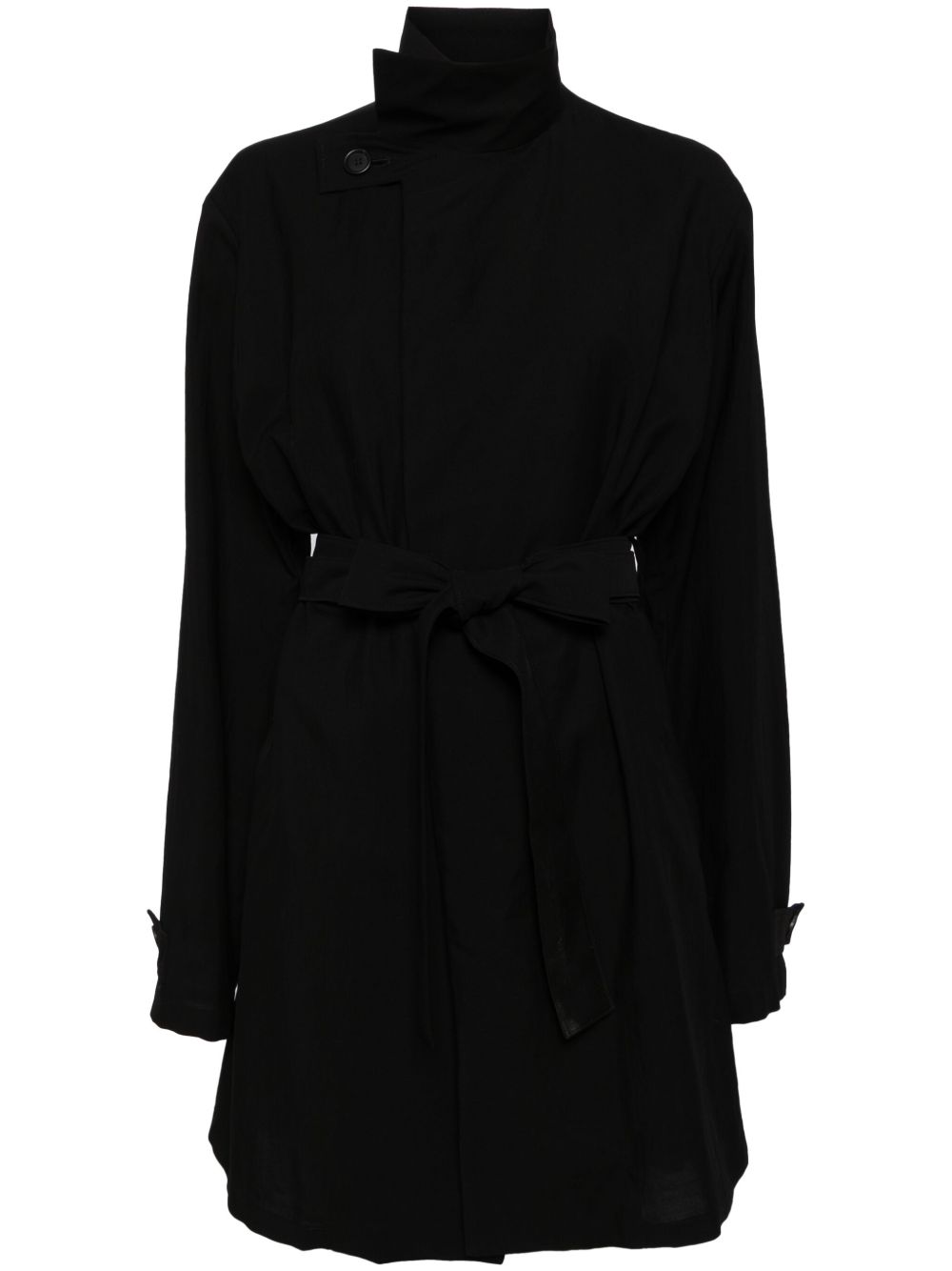 Yohji Yamamoto 束腰风衣 - 黑色