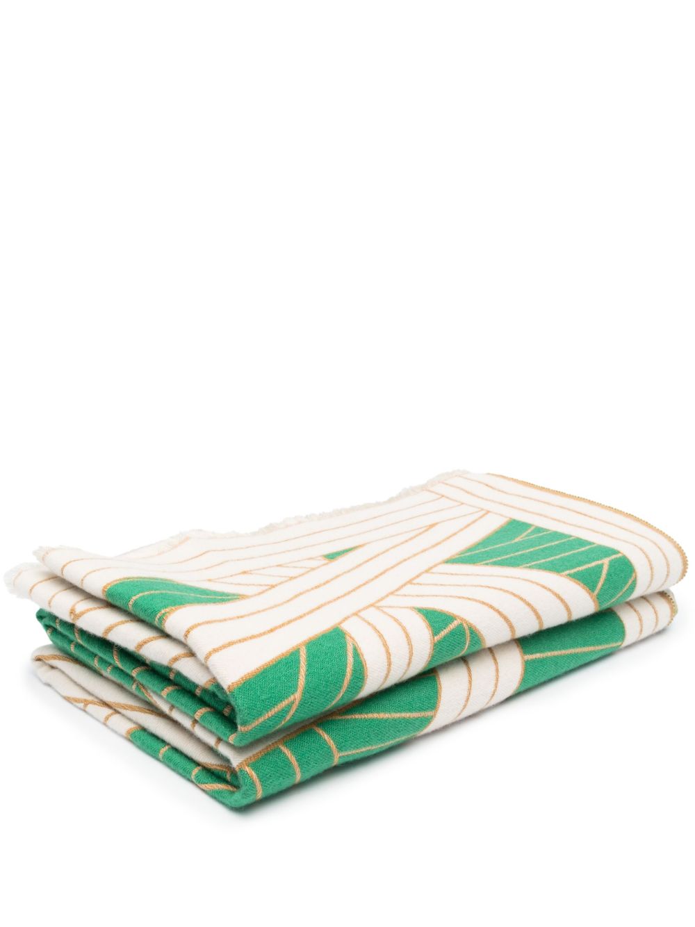 Missoni Home Nastri 磨损边毯子 - 绿色