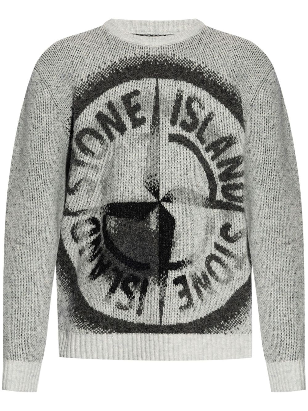 Stone Island Compass 图案毛衣 - 灰色