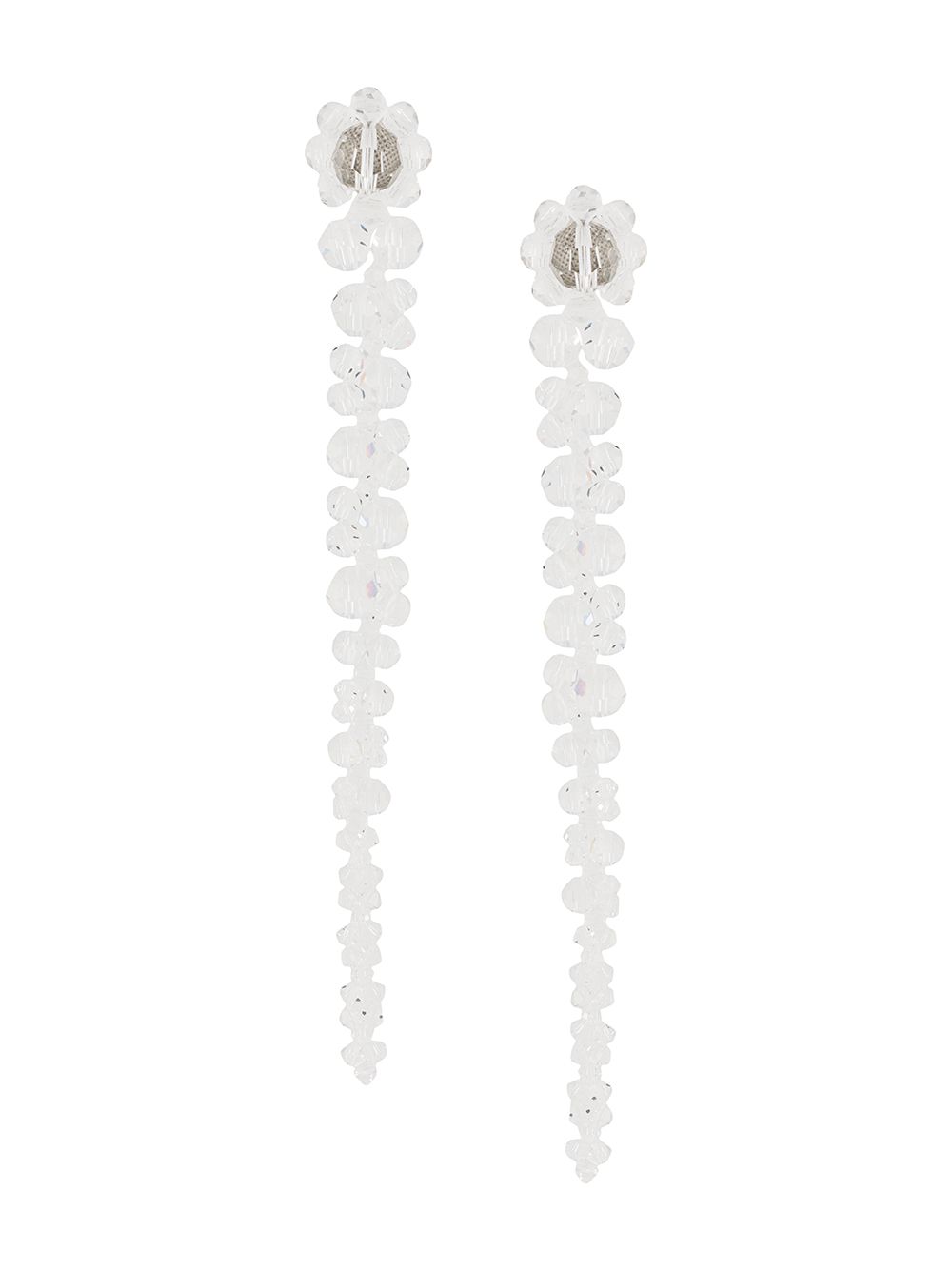 Simone Rocha 串珠吊饰耳环 - 白色