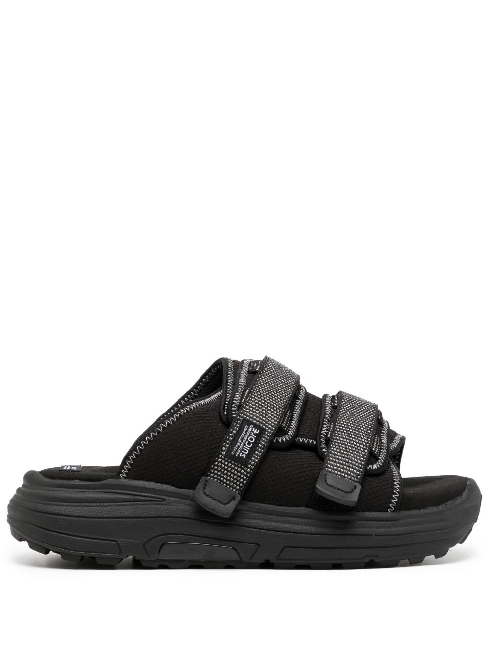 Suicoke Moto Run 标贴拖鞋 - 黑色