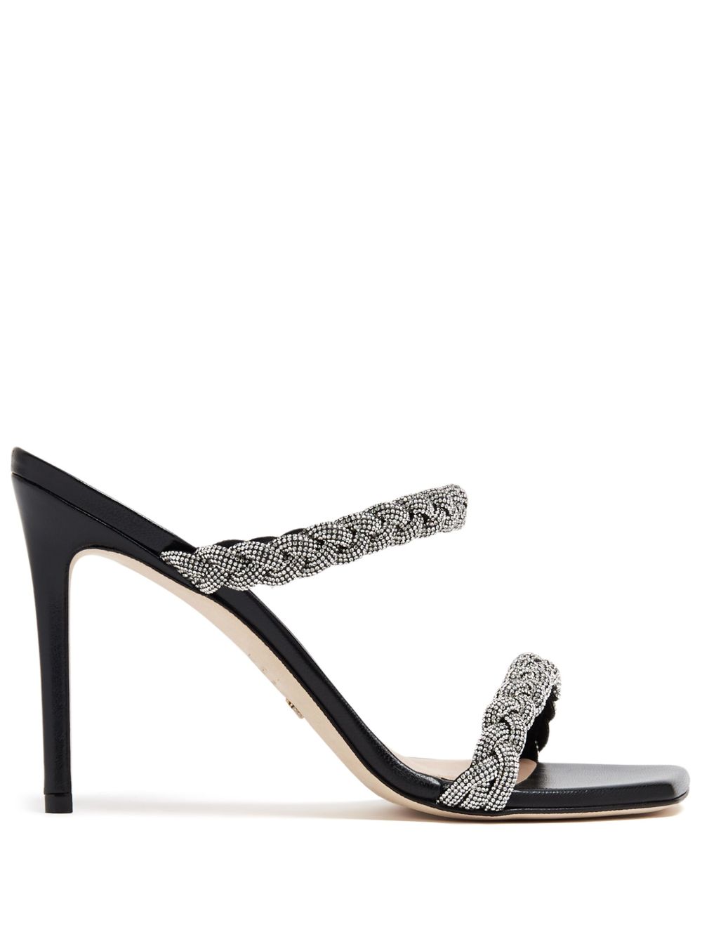 Stuart Weitzman Addison 皮质高跟凉鞋 - 黑色