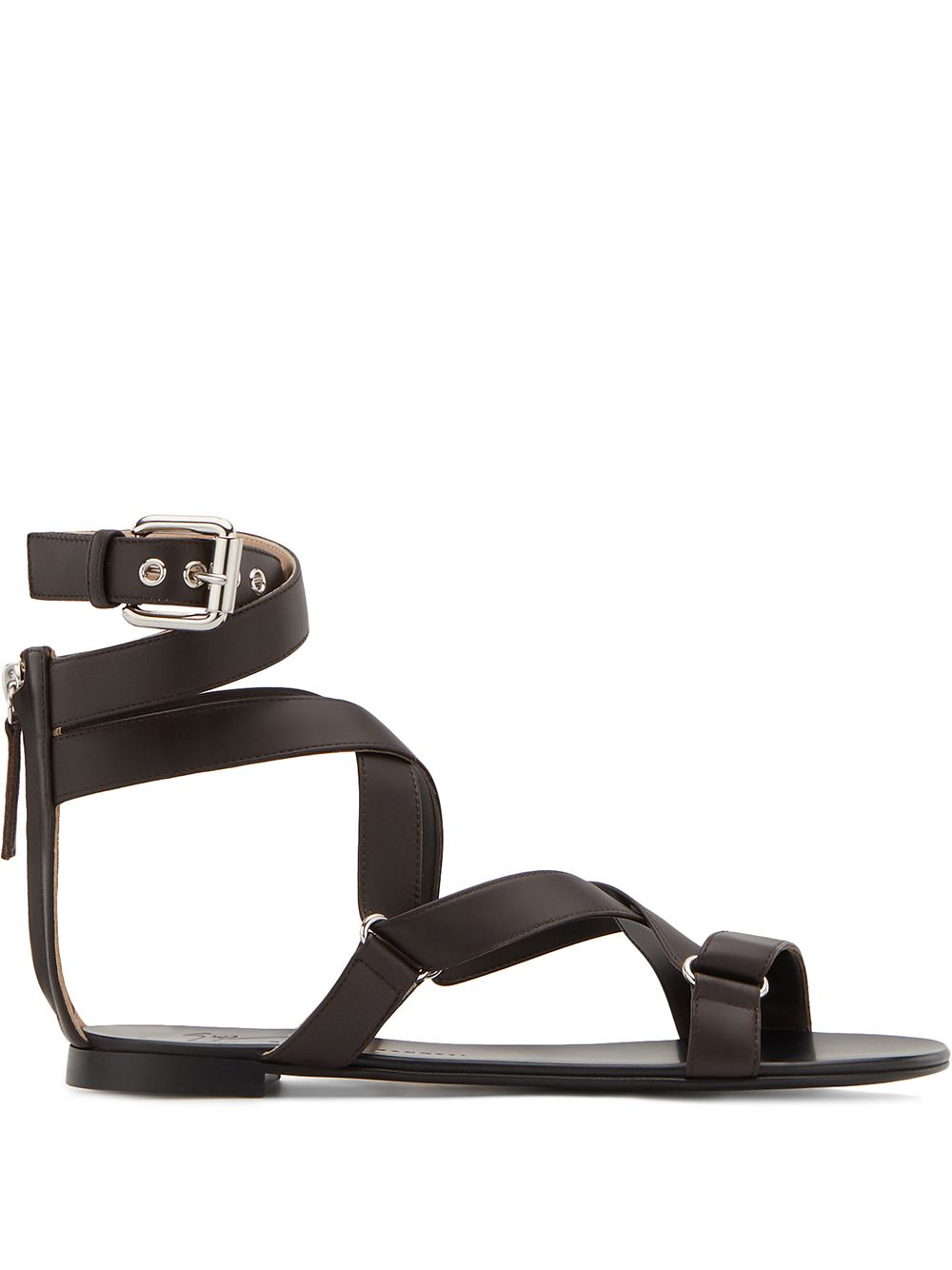 Giuseppe Zanotti Lyda 平底凉鞋 - 褐色