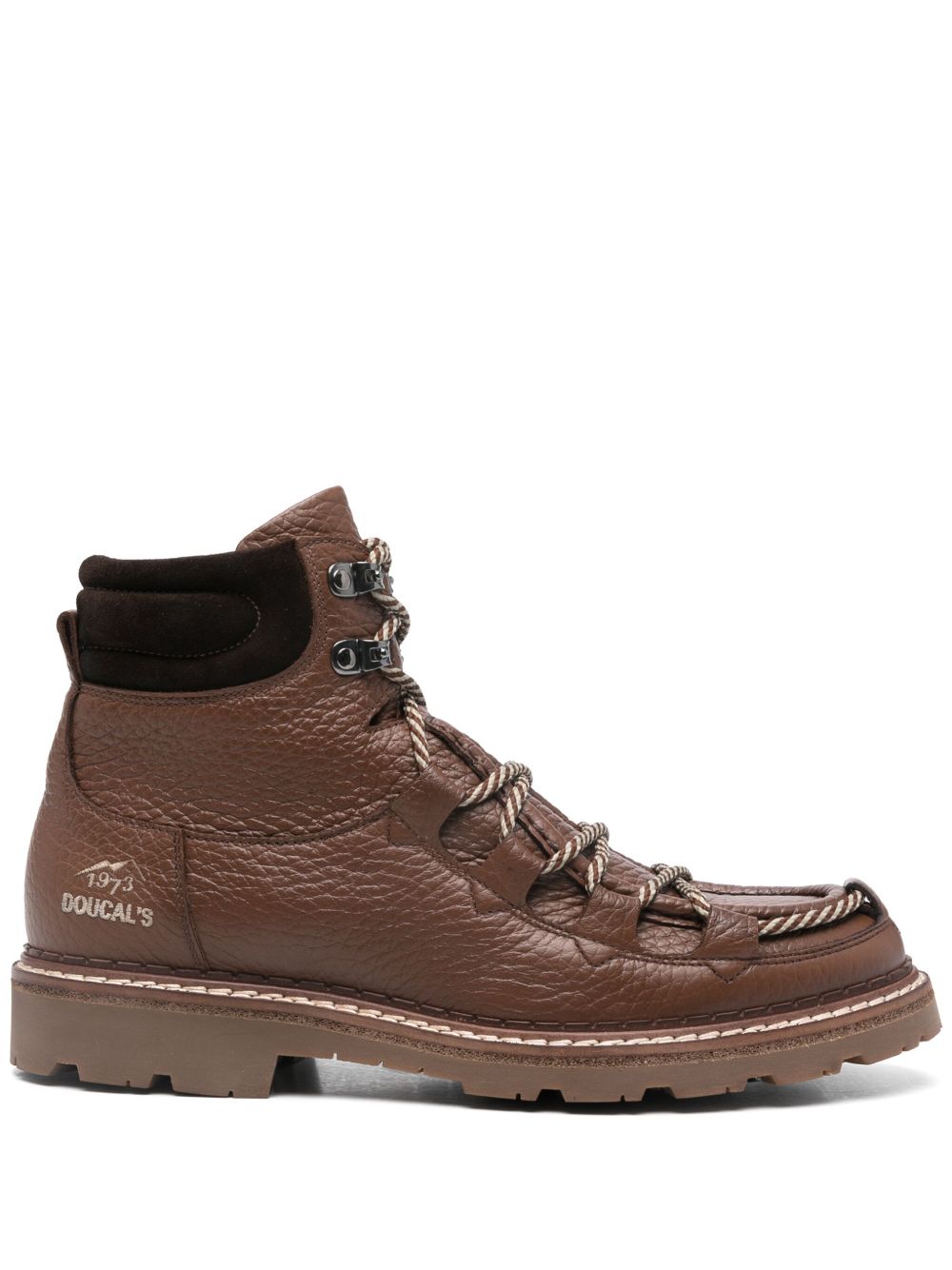 Doucal's lace-up boots - 褐色
