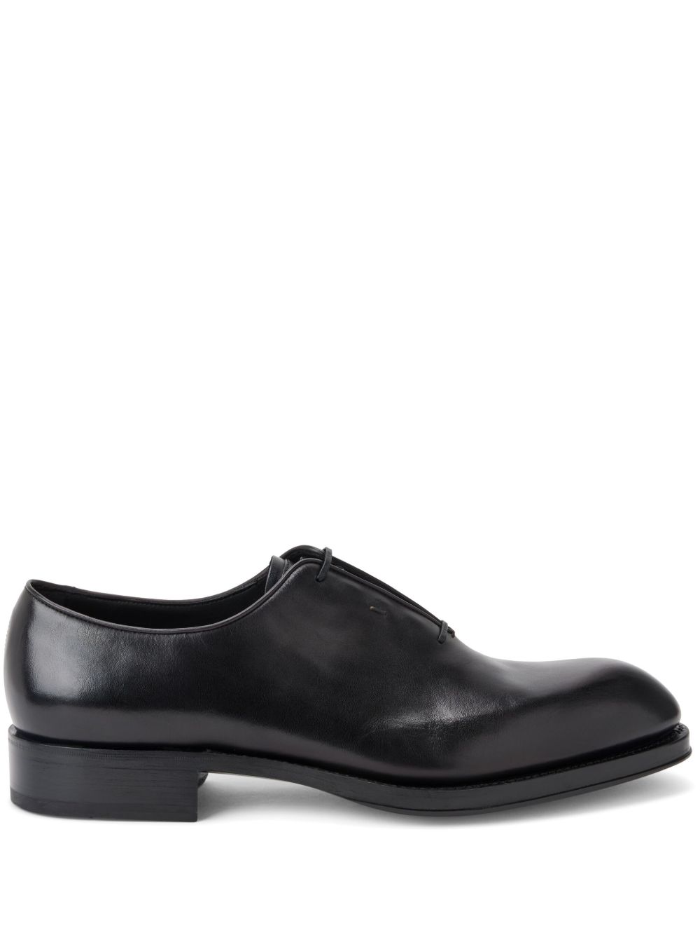 Ferragamo 抛光皮质牛津鞋 - 黑色