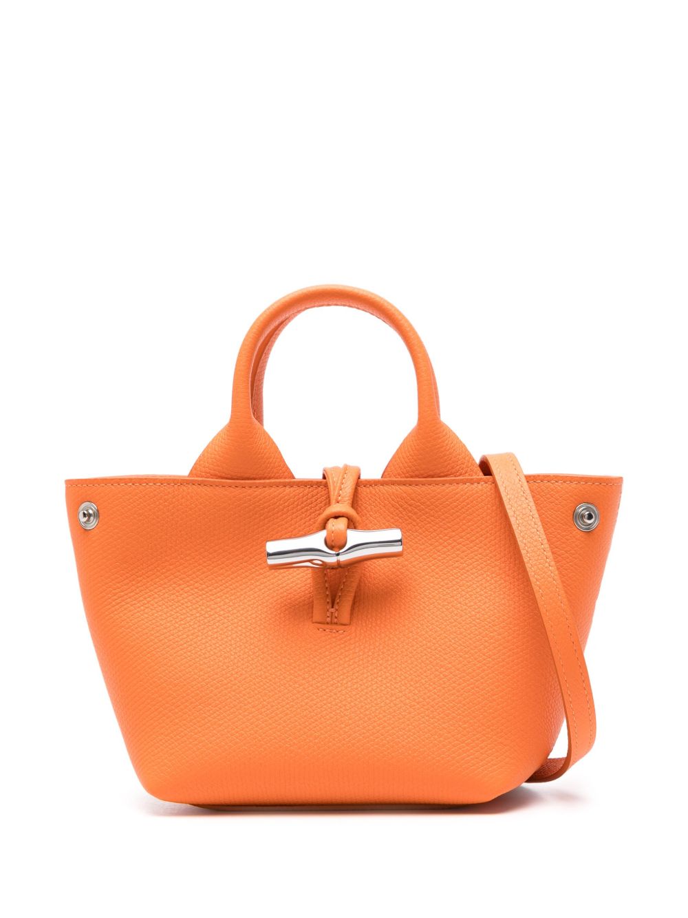 Longchamp Le Roseau 小号手提包 - 橘色