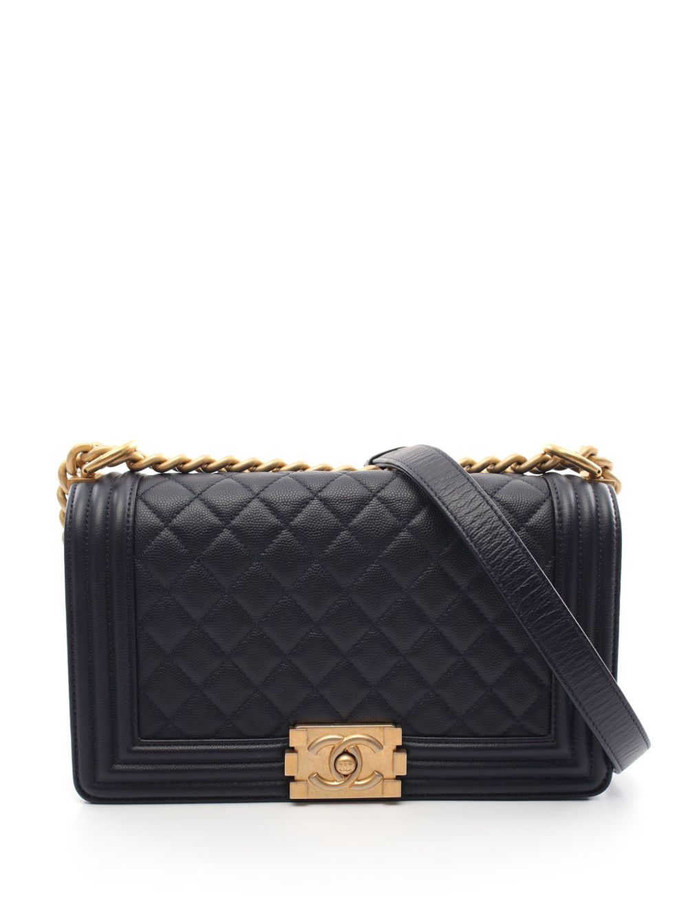 CHANEL Pre-Owned Boy Chanel 中号单肩包（2017-2018年典藏款） - 蓝色
