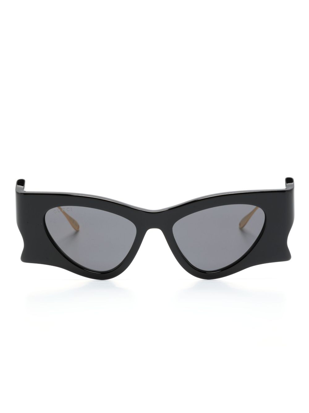 Gucci Eyewear 醋酸纤维猫眼框太阳眼镜 - 黑色
