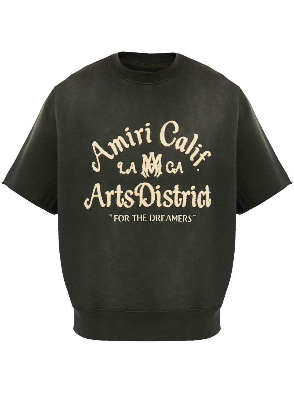 AMIRI logo刺绣T恤 - 黑色