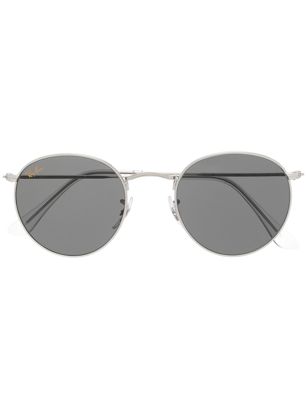 Ray-Ban 有色镜片圆框太阳眼镜 - 银色