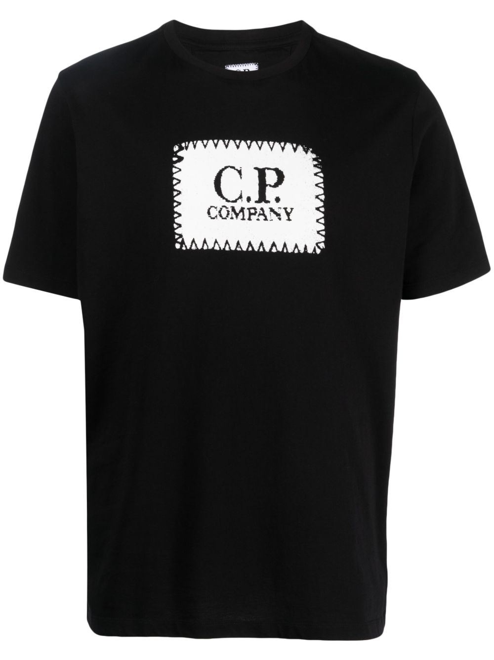 C.P. Company logo印花棉T恤 - 黑色