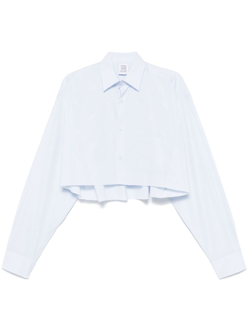 VETEMENTS 提花经典logo衬衫 - 蓝色