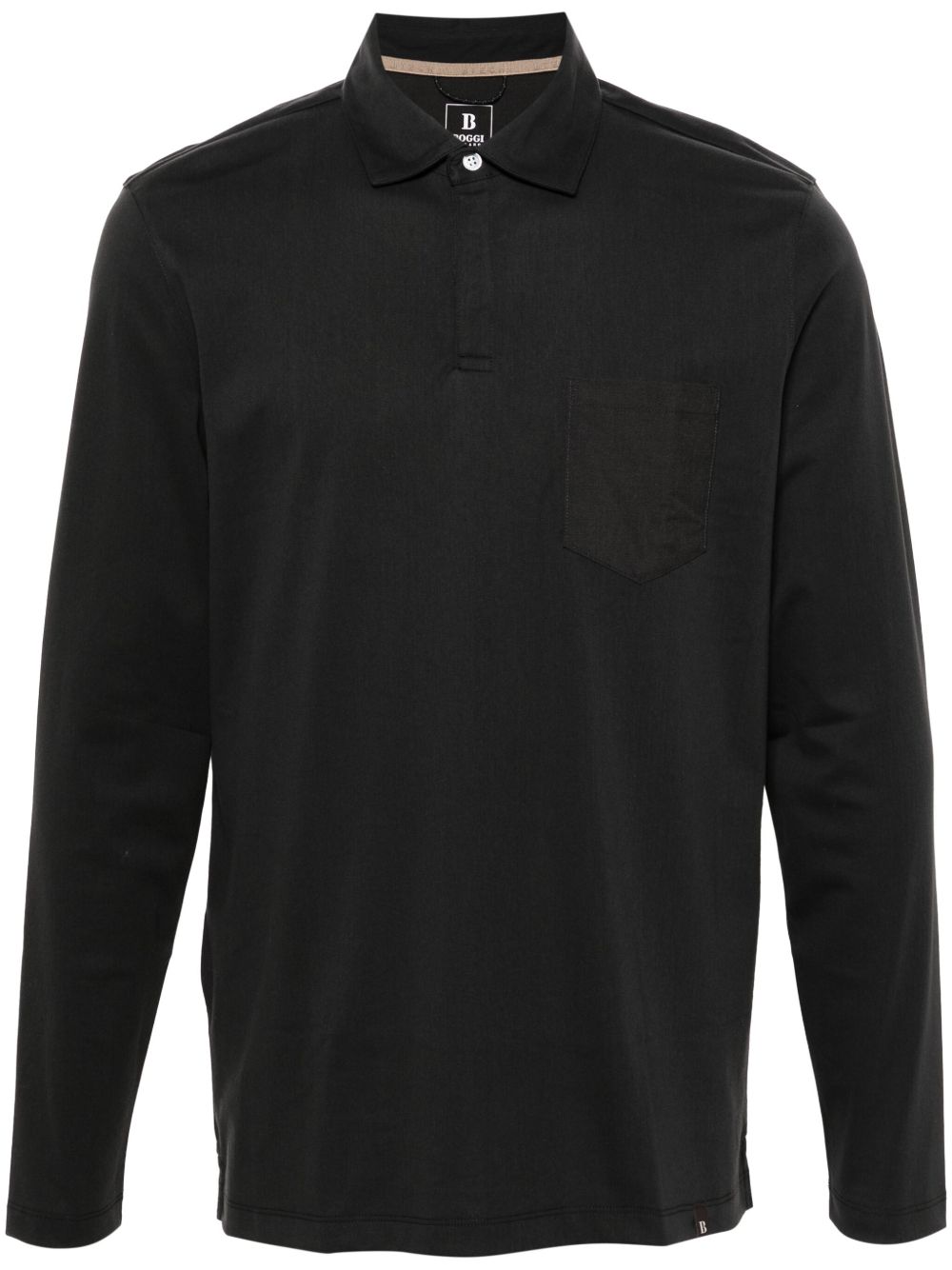 Boggi Milano High-Performance 珠地布polo衫 - 黑色