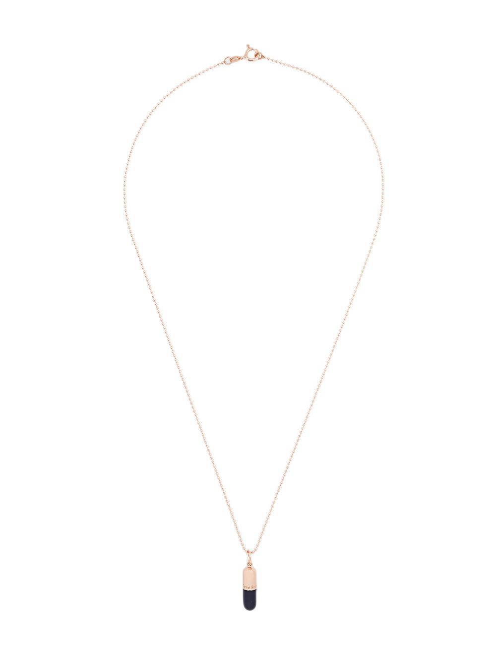 True Rocks small pill pendant necklace - 蓝色