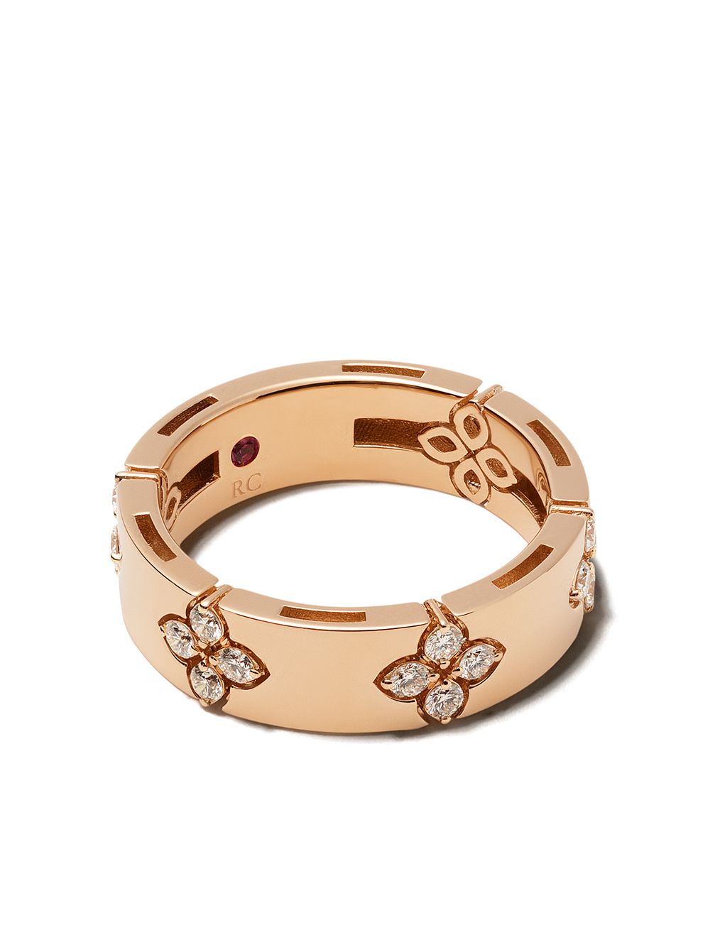 Roberto Coin Love in Verona 18K 玫瑰金钻石镶嵌戒指 - 粉色