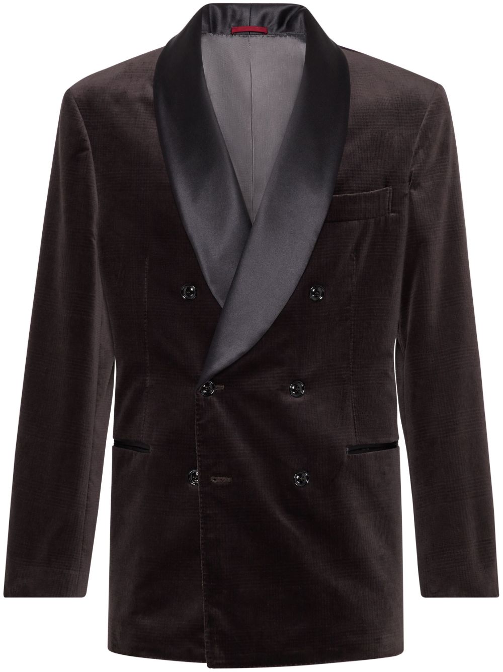 Brunello Cucinelli 青果领西装夹克 - 褐色
