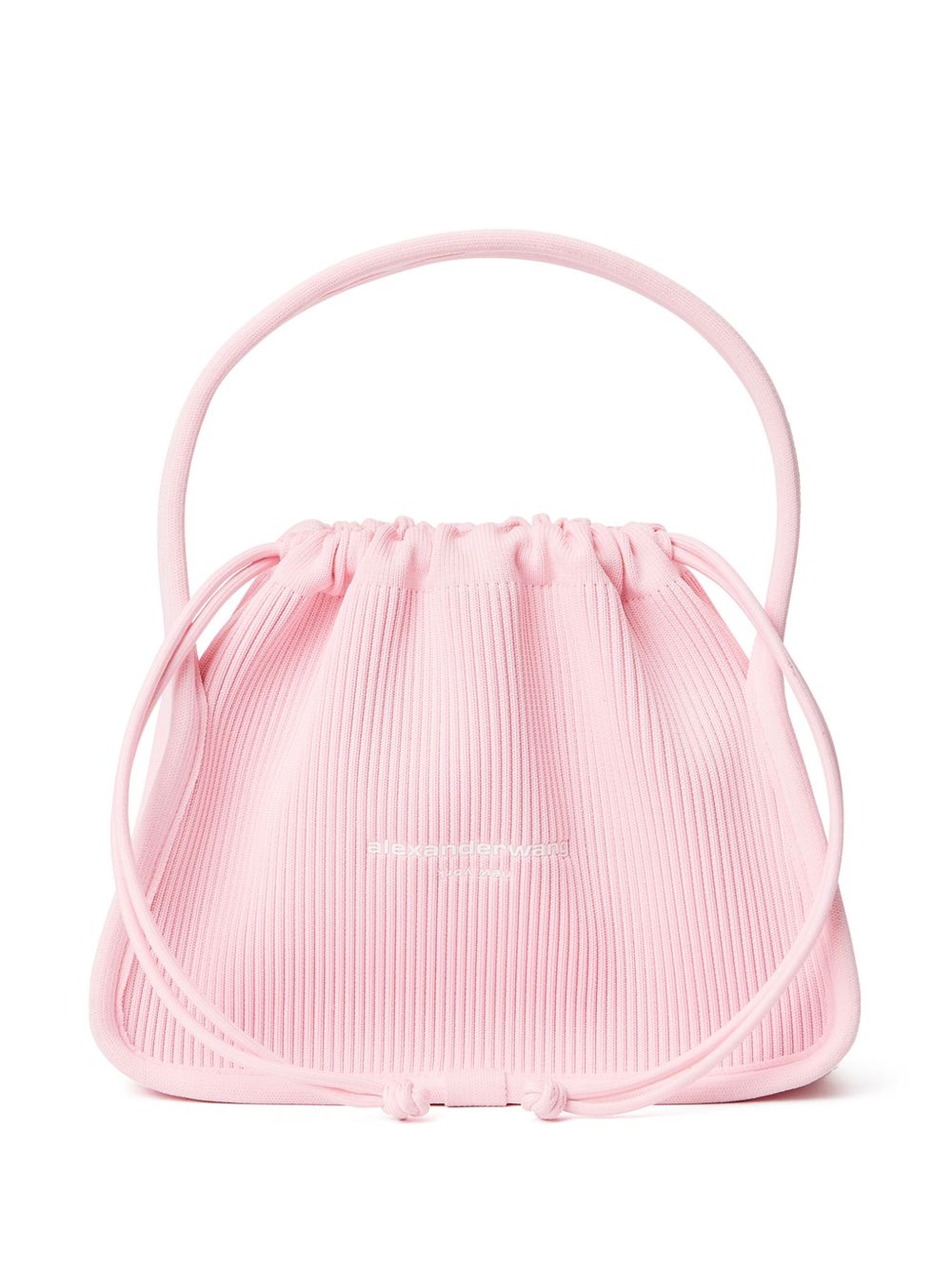 Alexander Wang Ryan logo刺绣单肩包 - 粉色
