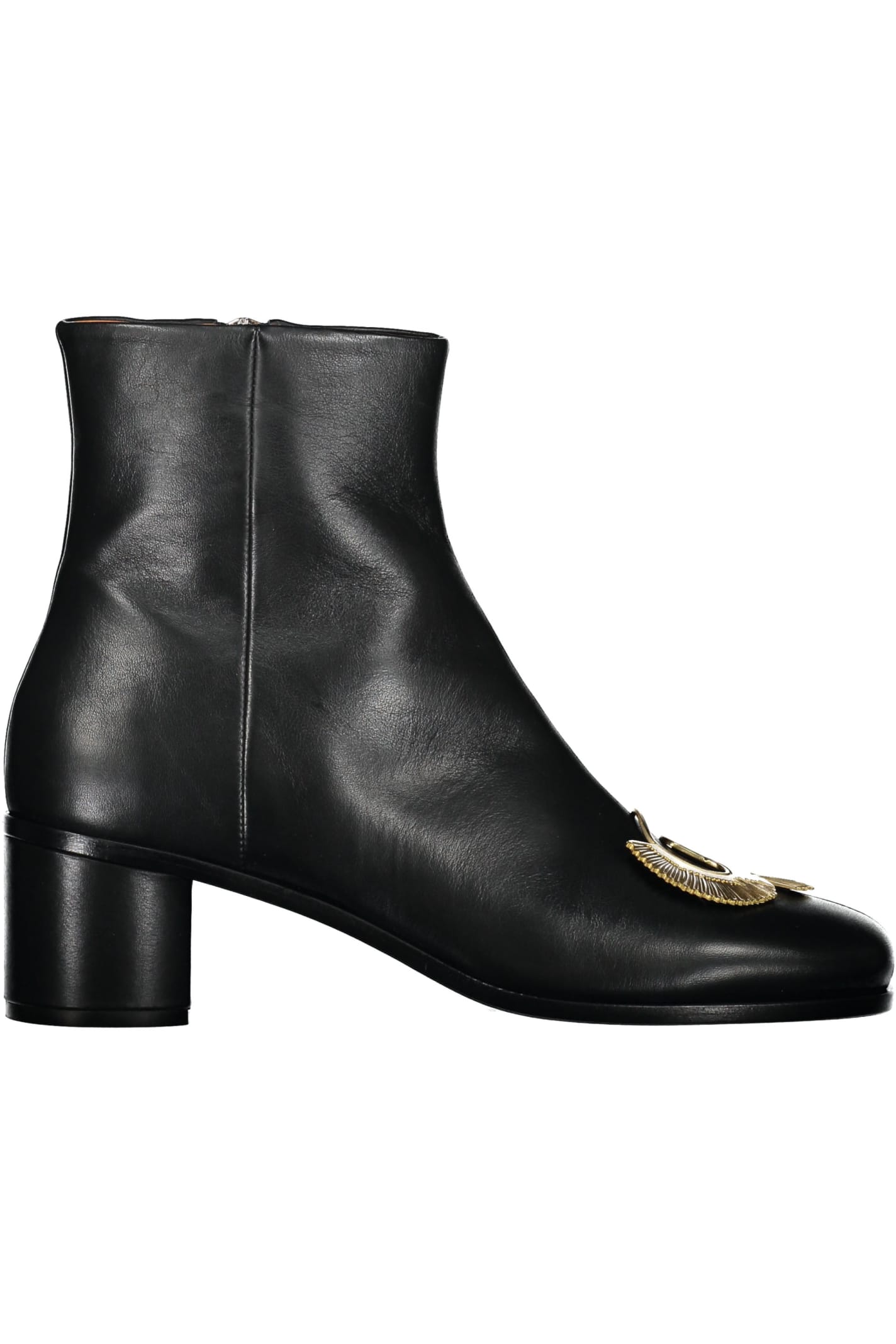 Off-White Leather Ankle Boots