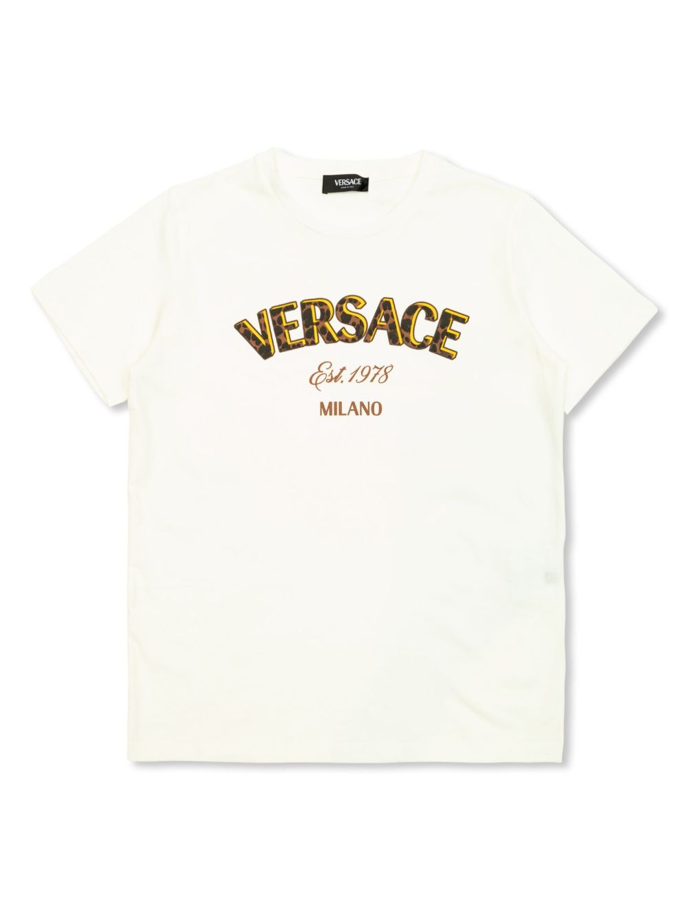 Versace Kids logo印花T恤 - 白色