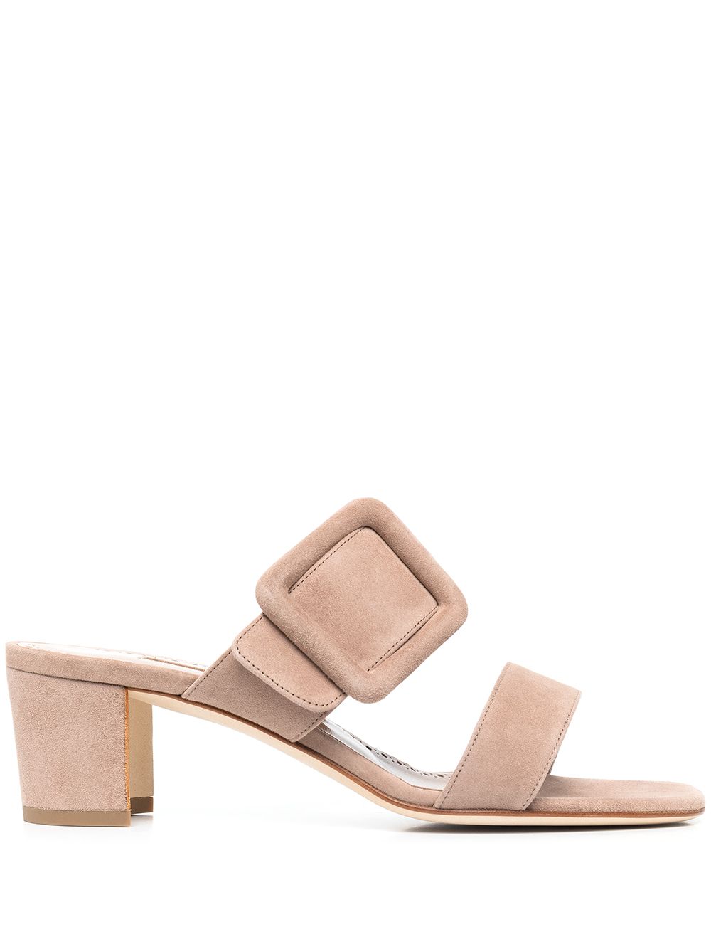 Manolo Blahnik 大号扣环凉鞋 - 中性色