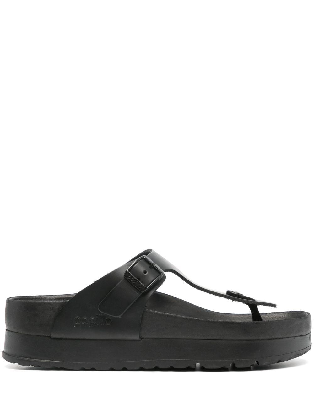 Birkenstock Gizeh Papillio 皮质凉鞋 - 黑色