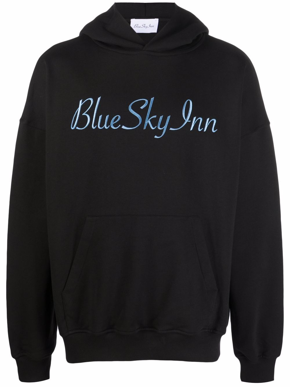 BLUE SKY INN logo印花套头式连帽衫 - 黑色