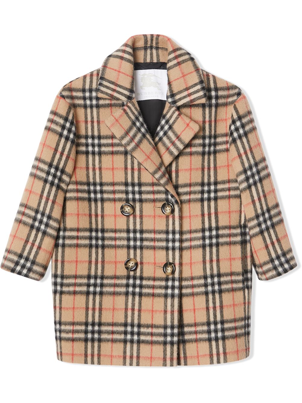 Burberry Kids 经典格纹短外套 - 中性色