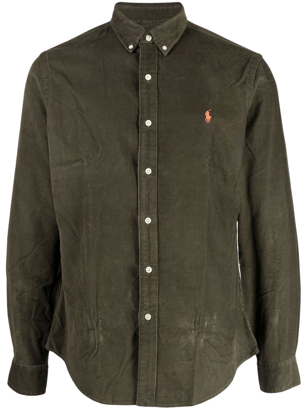 Polo Ralph Lauren logo刺绣衬衫 - 绿色