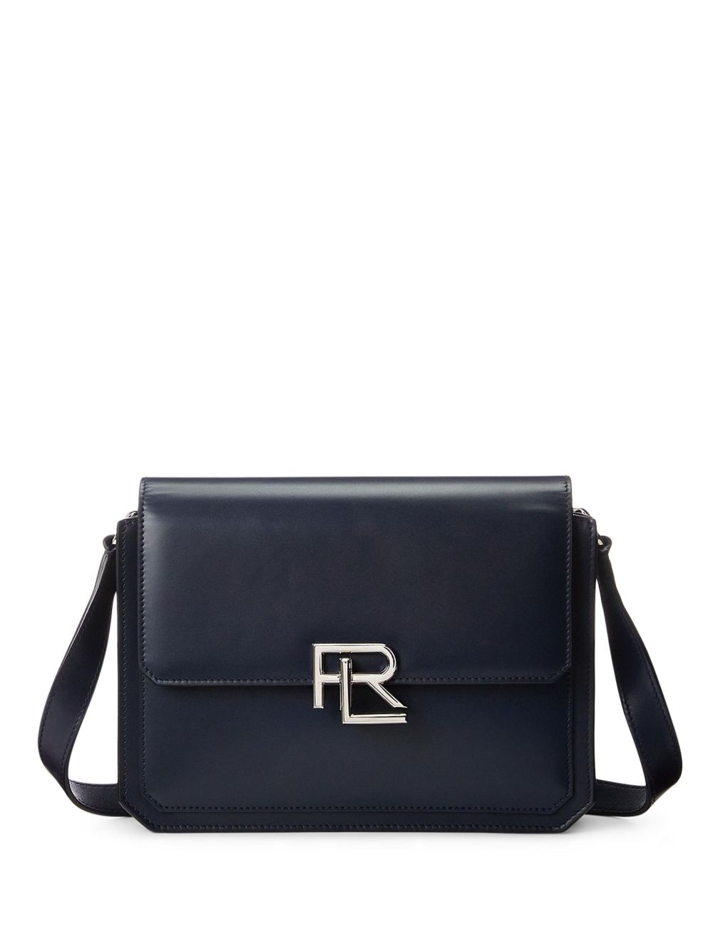 Ralph Lauren Collection logo标牌皮质单肩包 - 蓝色