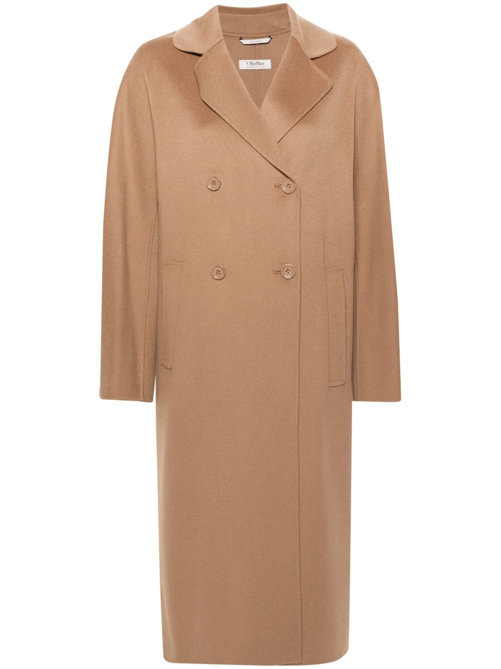'S Max Mara 双排扣初剪羊毛外套 - 褐色