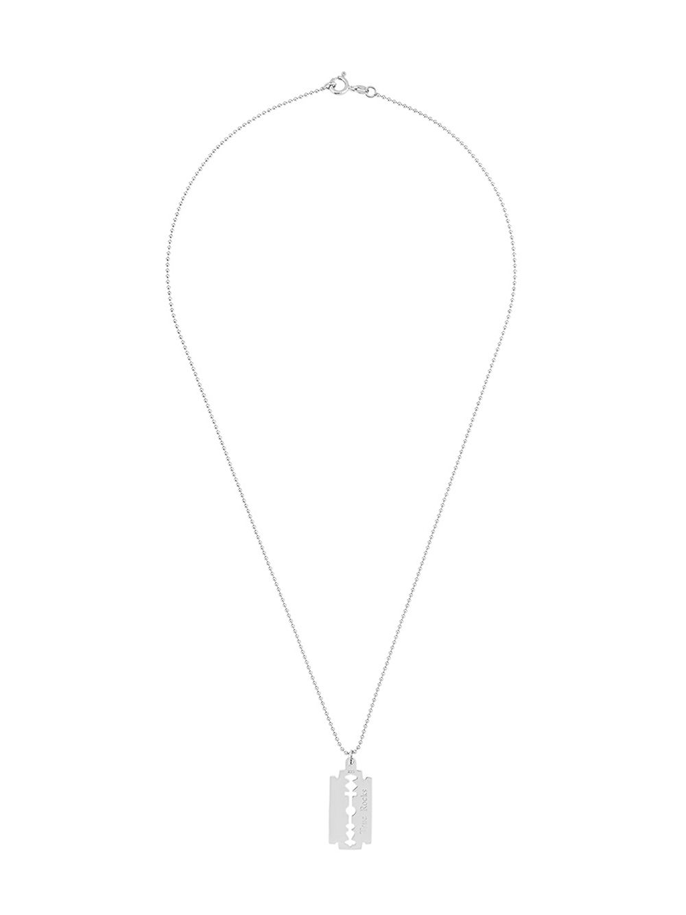 True Rocks razor pendant necklace - 金属色