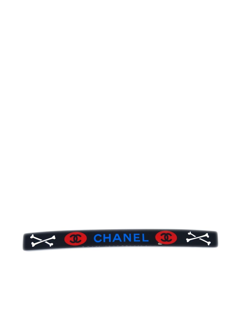 CHANEL Pre-Owned logo印花发夹（2003年典藏款） - 银色