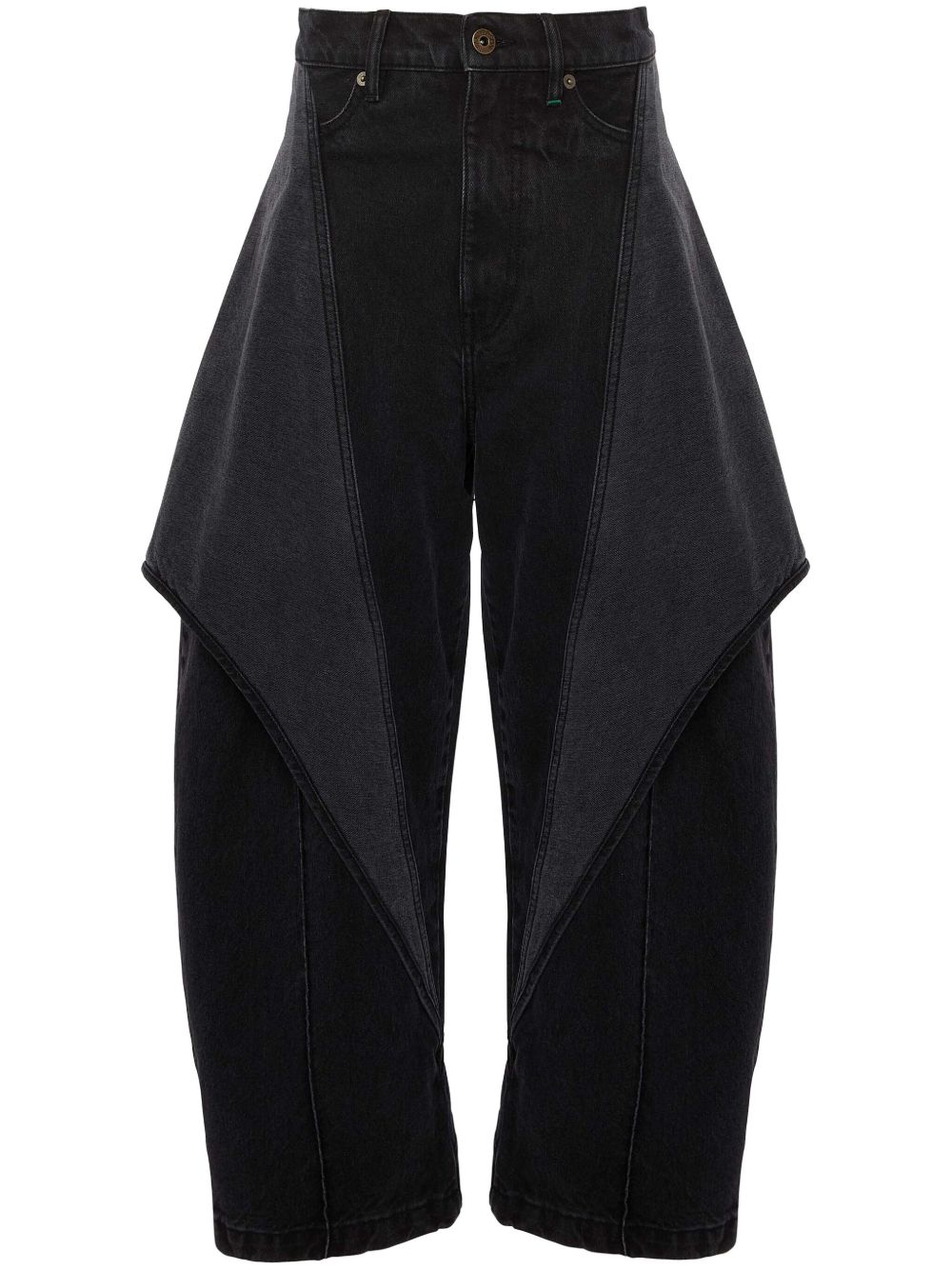 JW Anderson 雕塑感露踝牛仔裤 - 黑色