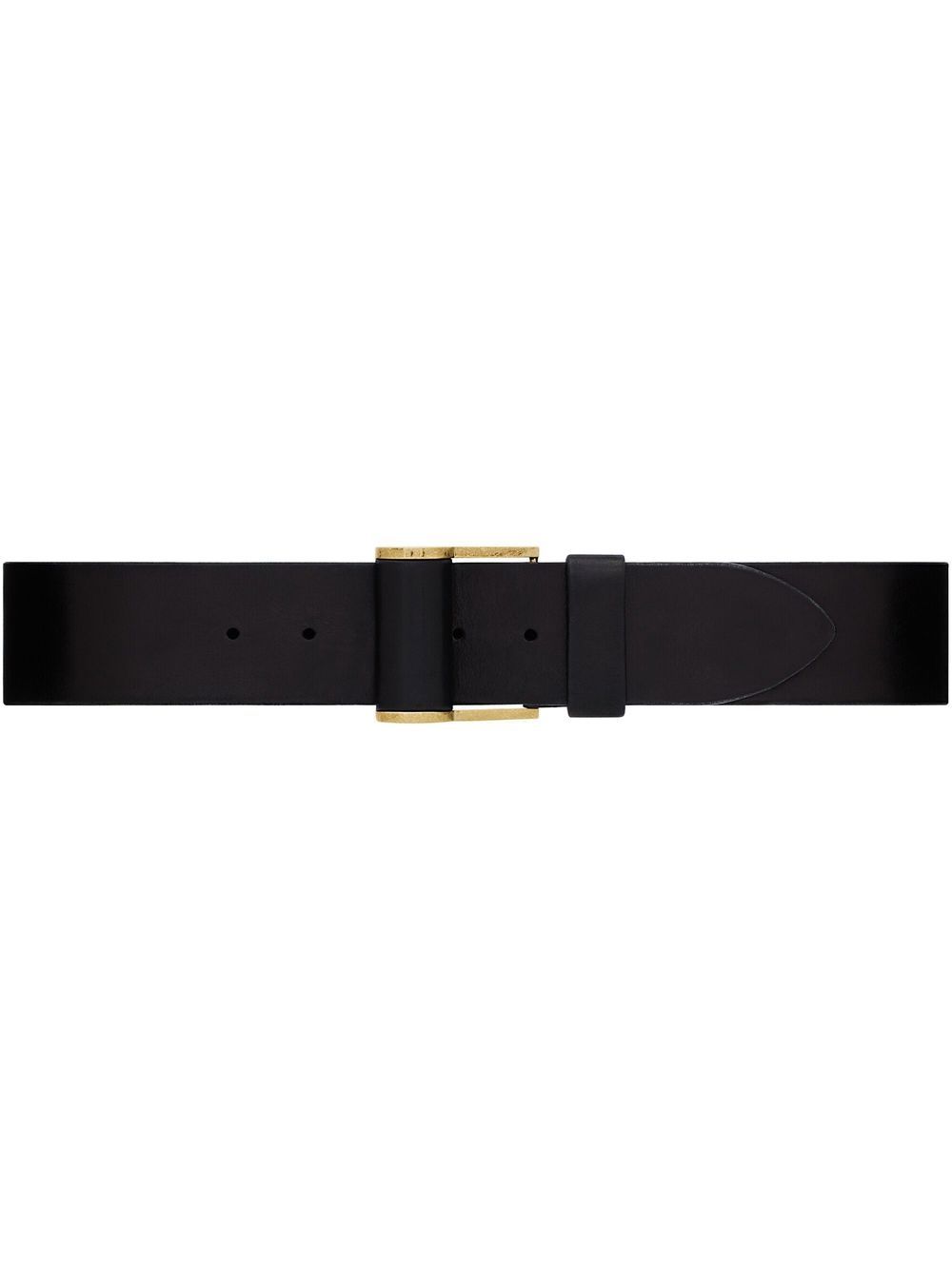 Saint Laurent 扣环皮质腰带 - 黑色