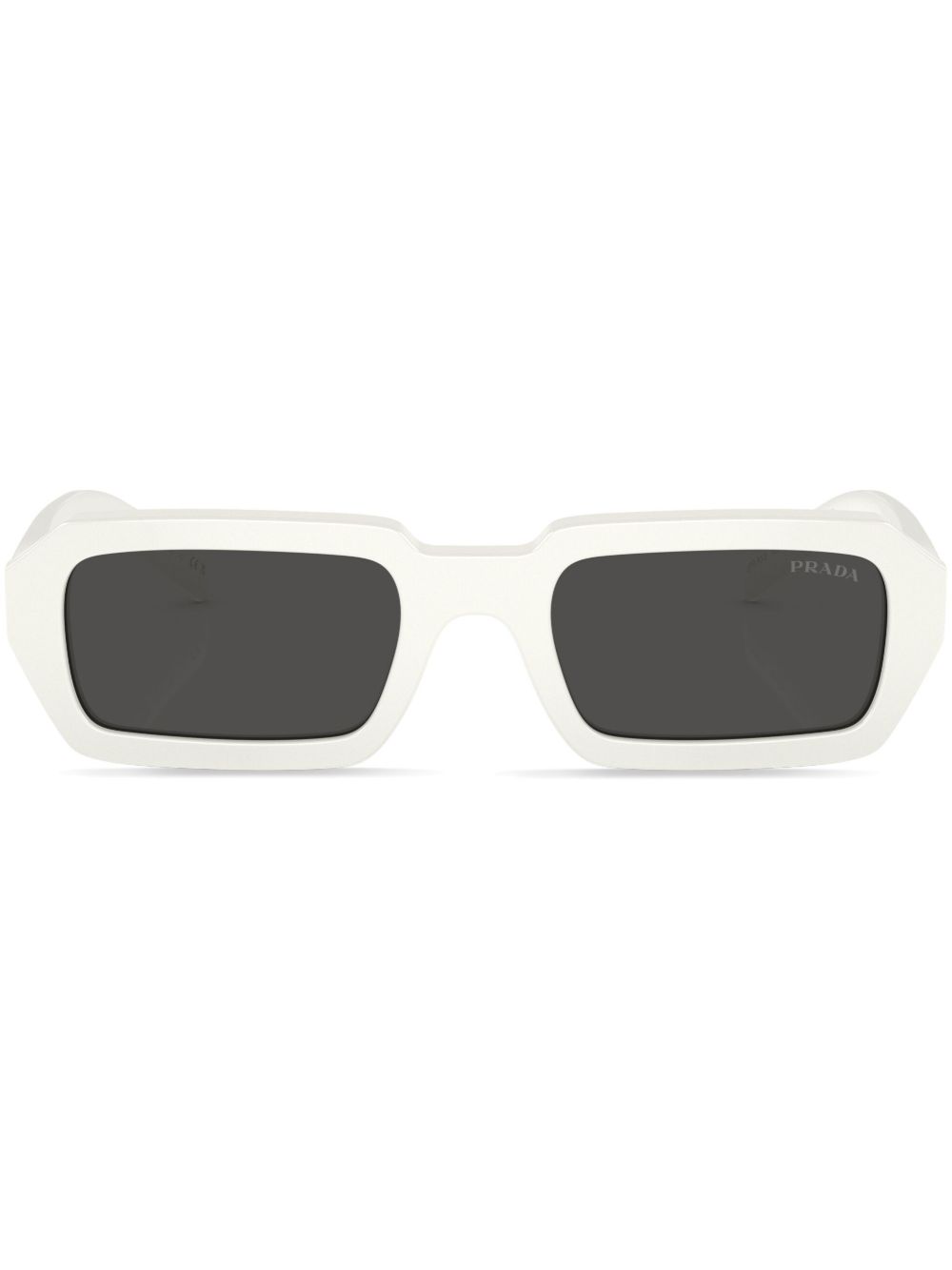 Prada Eyewear logo长方框太阳眼镜 - 白色