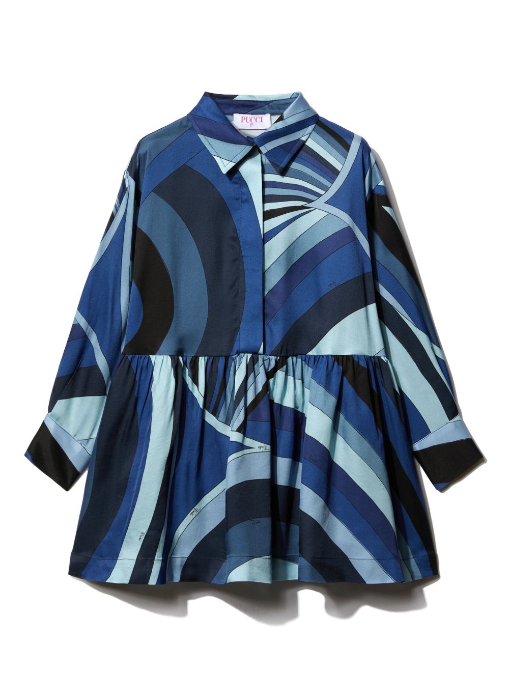 PUCCI Junior Iride 印花连衣裙 - 蓝色