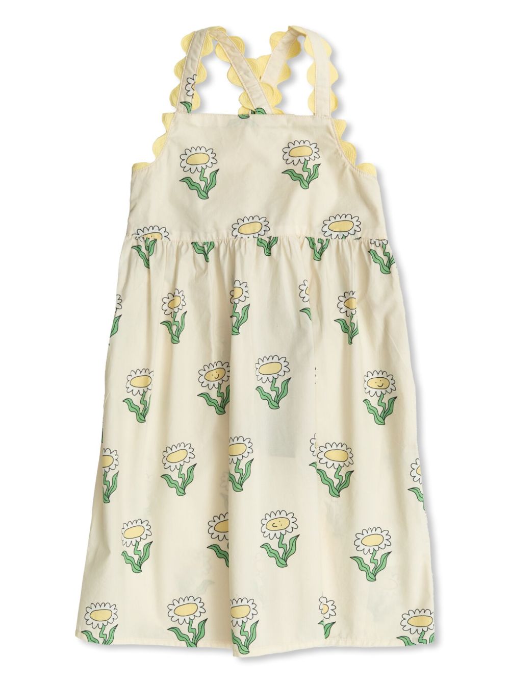 Stella McCartney Kids 雏菊印花连衣裙 - 中性色