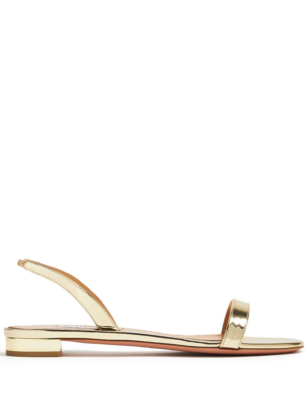 Aquazzura 金属感皮质凉鞋 - 金色