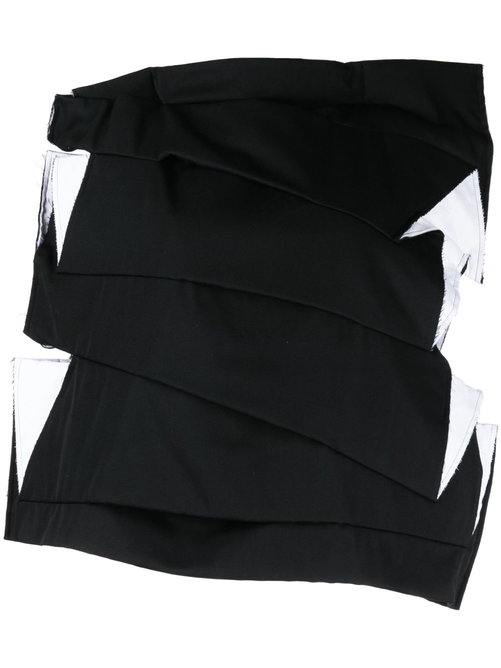 Comme Des Garçons 仿旧效果不对称夹克 - 黑色