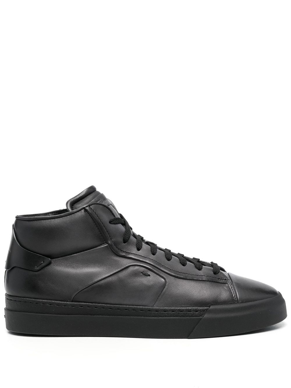 Santoni 高帮系带运动鞋 - 灰色
