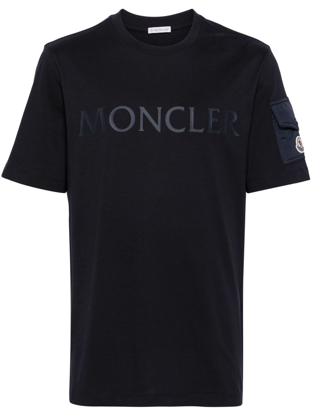 Moncler 光泽感logo T恤 - 蓝色