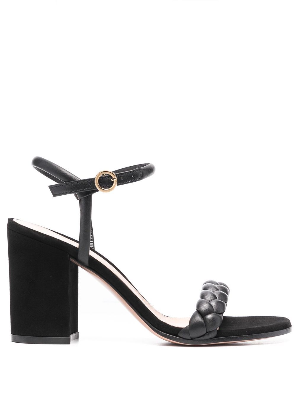 Gianvito Rossi 编织露趾凉鞋 - 黑色