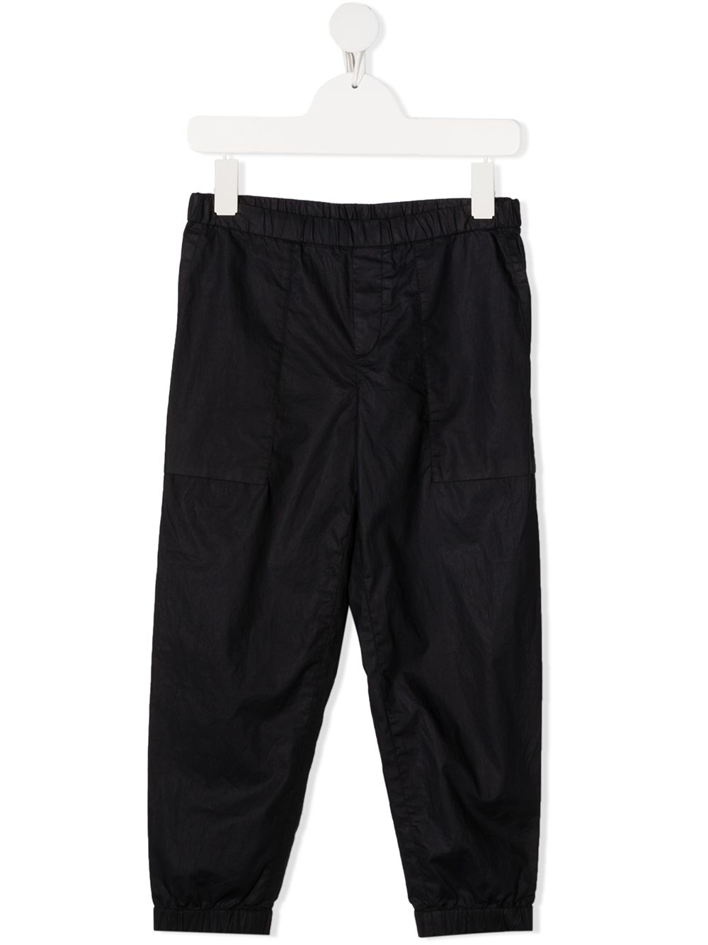 Emporio Armani Kids 松紧裤腰长裤 - 蓝色